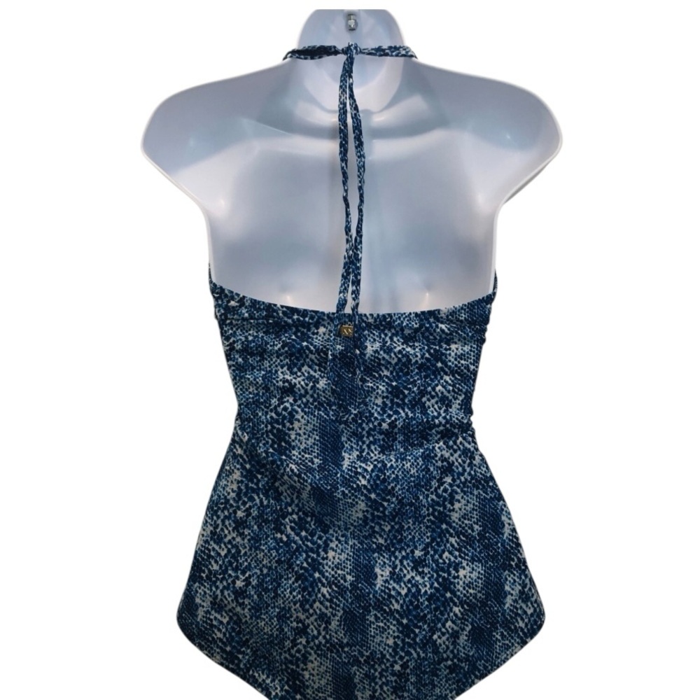 LAST CHANCE!!! ✅ 2 FOR $20!!! NWT Jones NY Blue Mood Snakeskin Halter Tie One - Picture 15 of 15